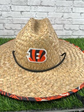 Cincinnati Bengals FOCO Team LOGO Floral Straw Hat Sun Cap